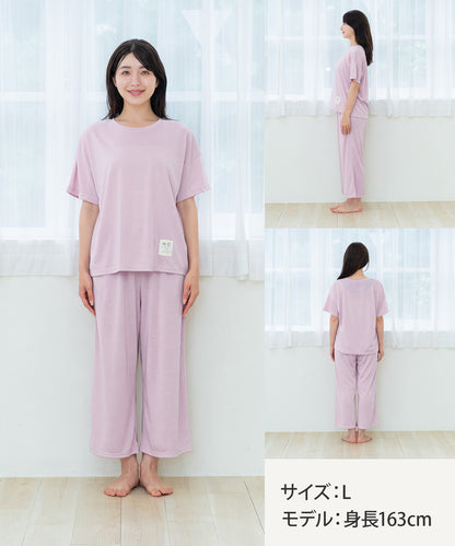 【半袖 上下セット｜レディース】リカバリーウェア｜PRIME SLEEP｜半袖トップス + 8分丈パンツ