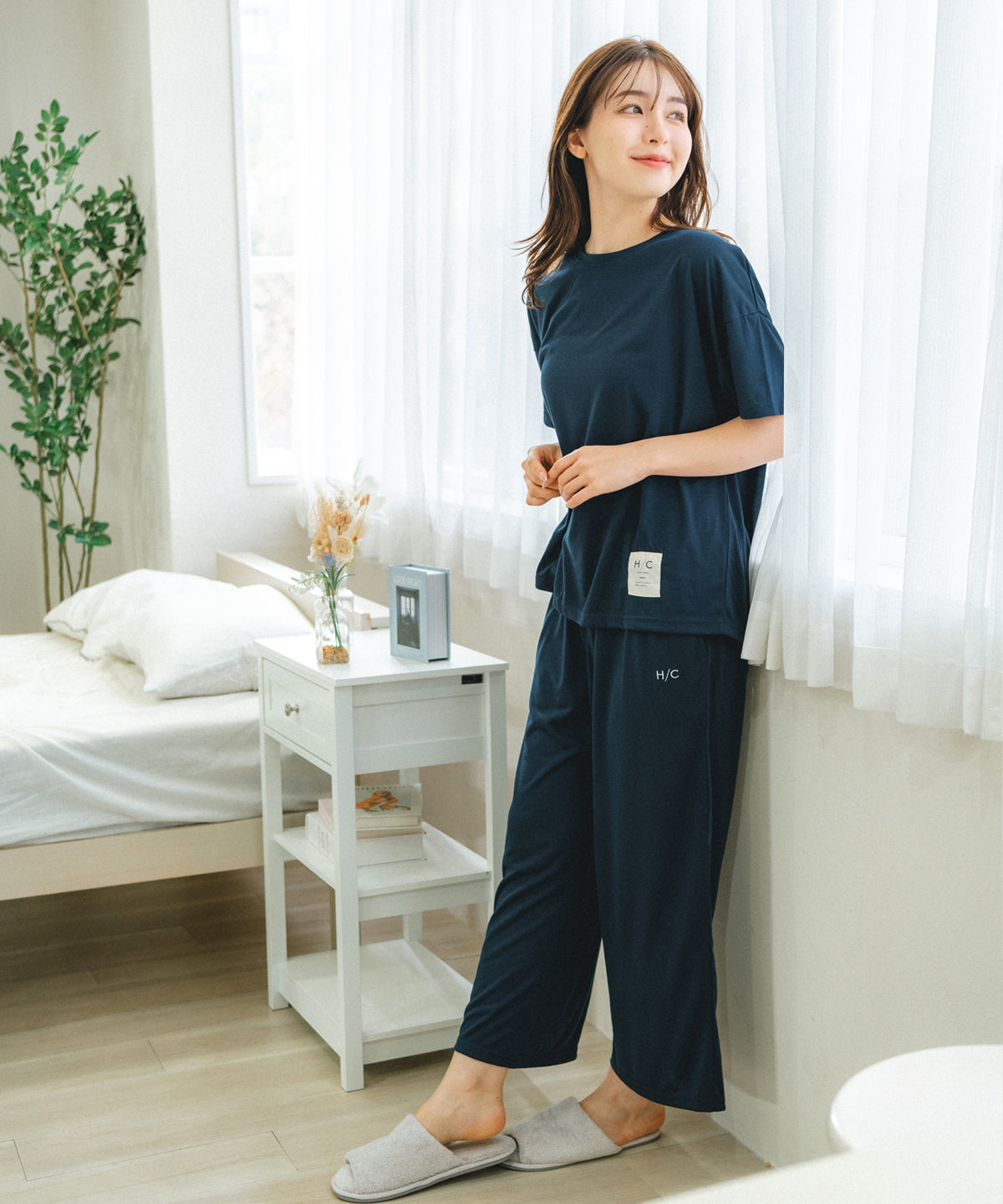【半袖 上下セット｜レディース】リカバリーウェア｜PRIME SLEEP｜半袖トップス + 8分丈パンツ