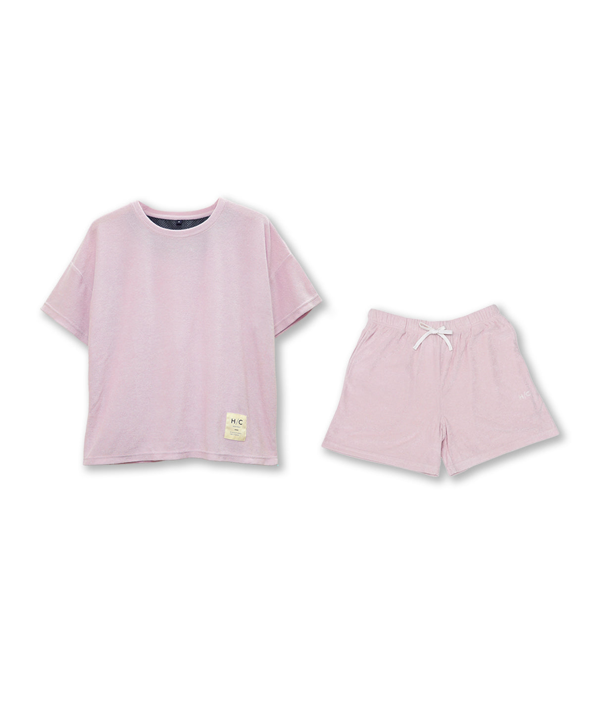 【半袖 上下セット｜レディース パイル生地】リカバリーウェア｜PRIME SLEEP｜半袖トップス + ショートパンツ