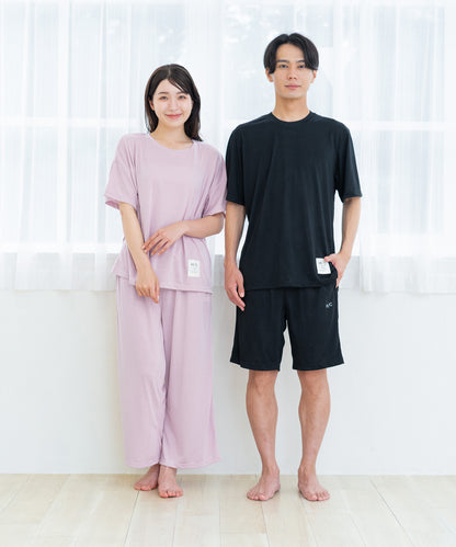 【半袖 上下セット｜メンズ】リカバリーウェア｜PRIME SLEEP｜半袖トップス + ハーフパンツ